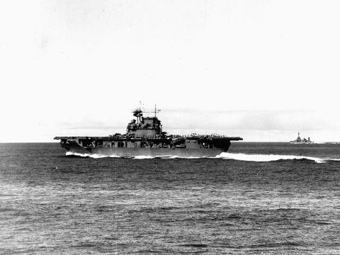Seen here on June 4, 1942, the aircraft carrier USS Enterprise played a pivotal role in the Battle of Midway.