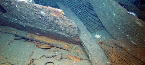 Fishing gear damage to the G-102. .